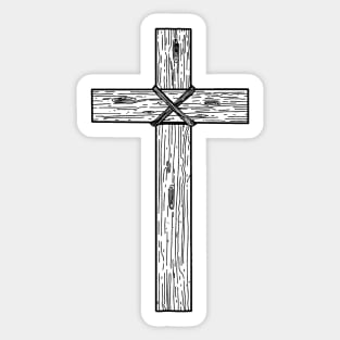 Wooden cross Sticker